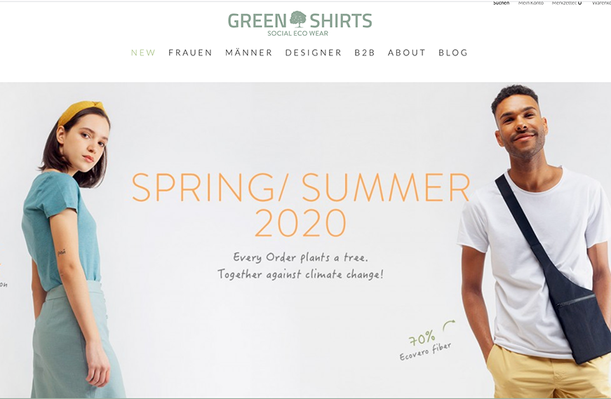 Organic T-Shirts and Printed Fair Trade Fashion Shop, Green Shirts